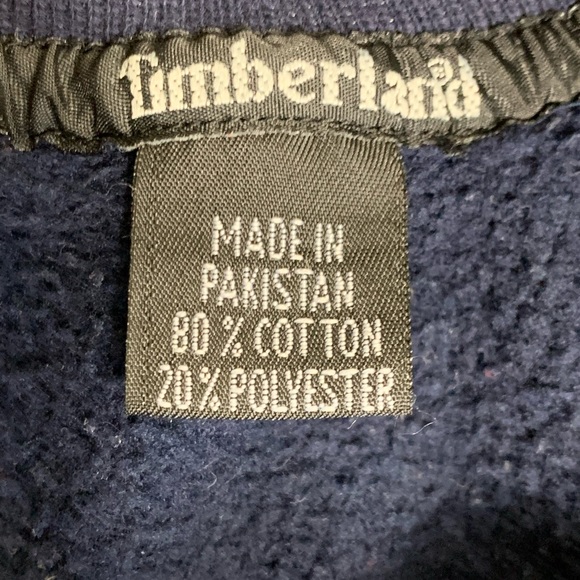 Timberland Men Large 1/4 Zip Blue Fleece - Picture 5 of 9